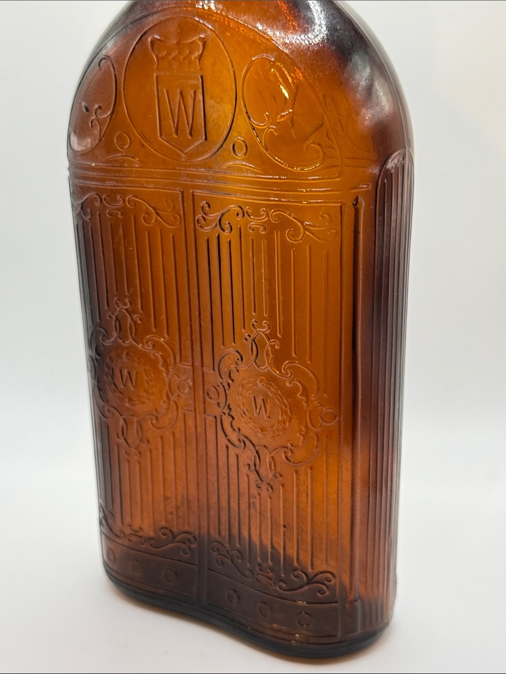 Hiram Walker & Sons Amber 25oz Whiskey Bottle, Walkerville, Canada - Picture 13 of 16